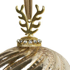 Decoratie bal gewei goud 12cm