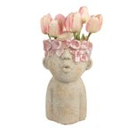 Bloempot 16x15x25 cm Beige Terracotta