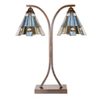 Tiffany Tafellamp 48x19x57 cm Bruin Glas