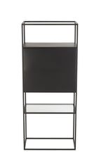 J-Line rek - metaal/glas - zwart