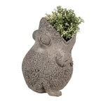 Bloempot Kikker 26x25x32 cm Grijs Polyresin