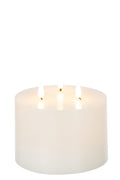 J-Line kaars 3 Vlammen - wit - medium - LED lichtjes