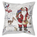 Kussenhoes 45x45 cm Wit Polyester Kerstman Sierkussenhoes
