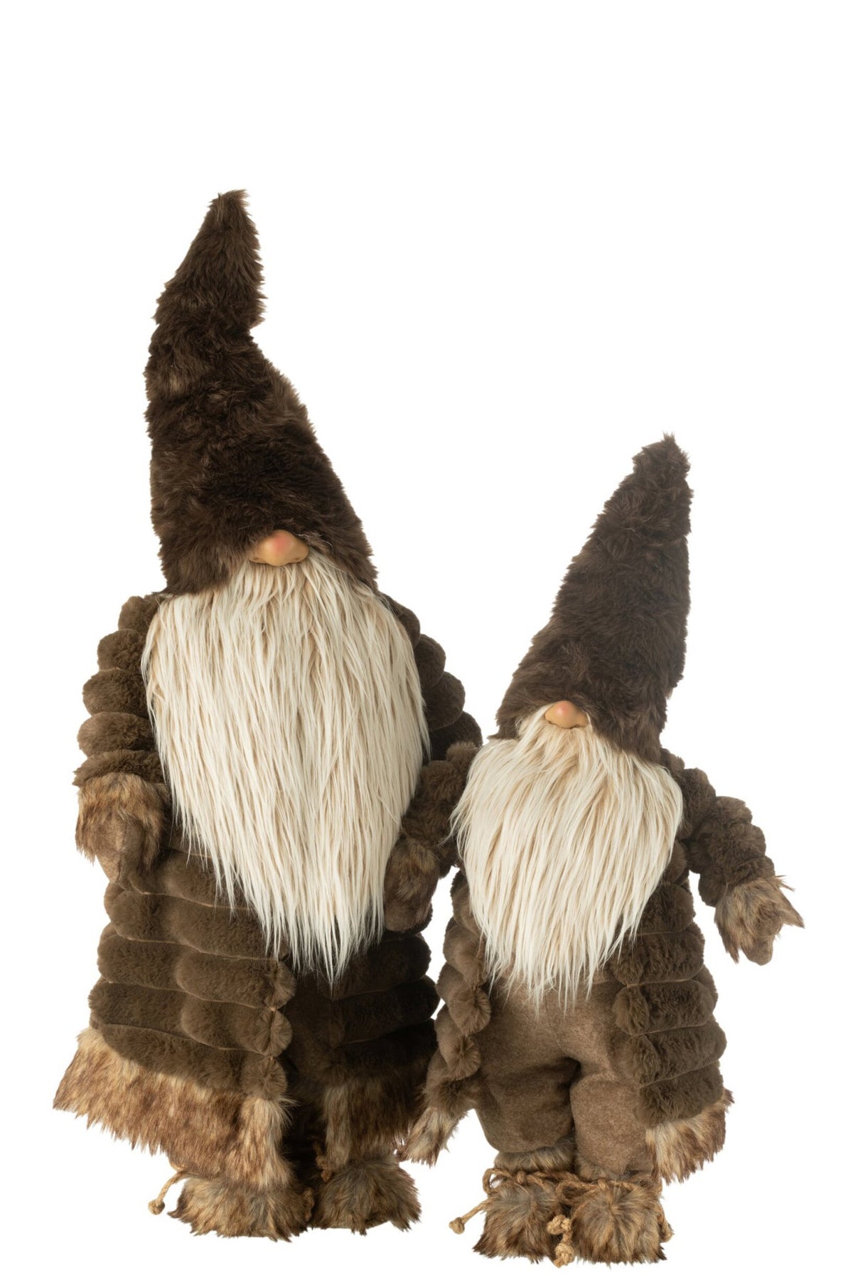 J-Line figuur Kabouter Bos - textiel - bruin - large