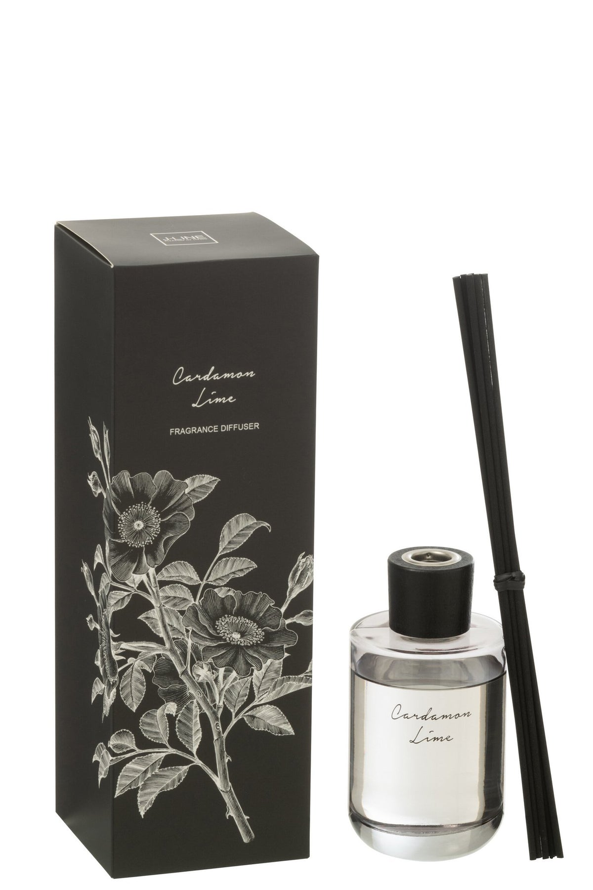 J-Line geurolie Walk in the Woods - Kardemom Limoen - zwart - 180 ml