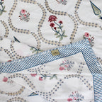 Laken | Katoenen handblok Garden Blooms | Set van 3