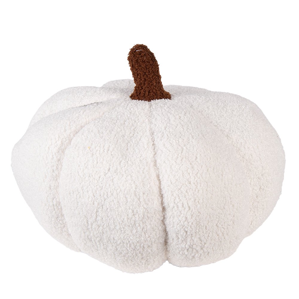 Decoratie Pompoen Ø 35x22 cm Wit Polyester