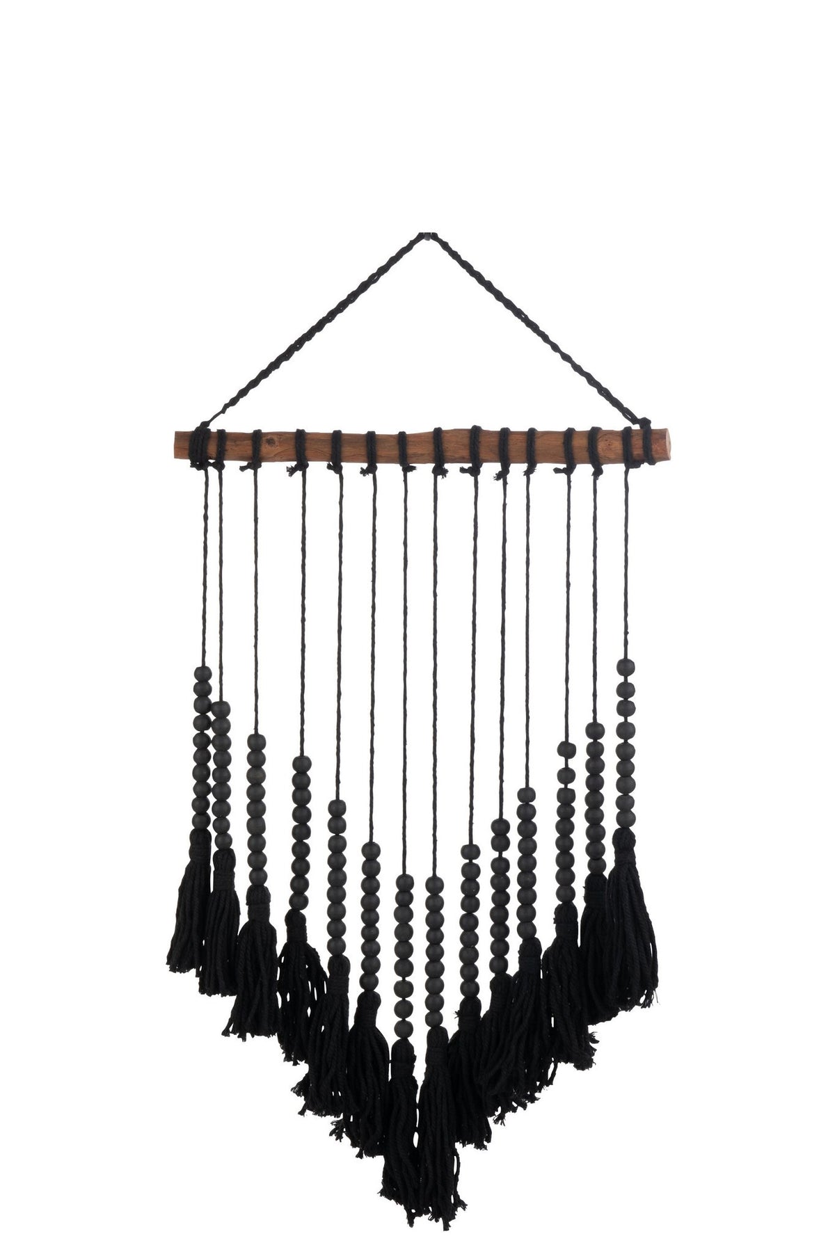 J-Line hanger Pompon - katoen - zwart