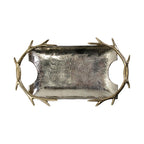 Dienblad gewei goud zilver 5x43x30cm