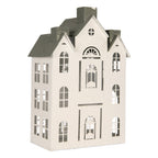 Decoratie Beeld Huis 25x15x47 cm Wit Metaal