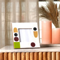 Fotolijst - Abstract geometrisch accent - Meerkleurige hars - 4x4 inch