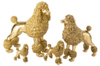 J-Line decoratie Poedel Staand - polyresin - goud - extra L