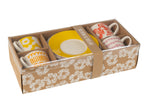 J-Line Set 4 Tassen + Schotel Doos Keramiek Mix Large