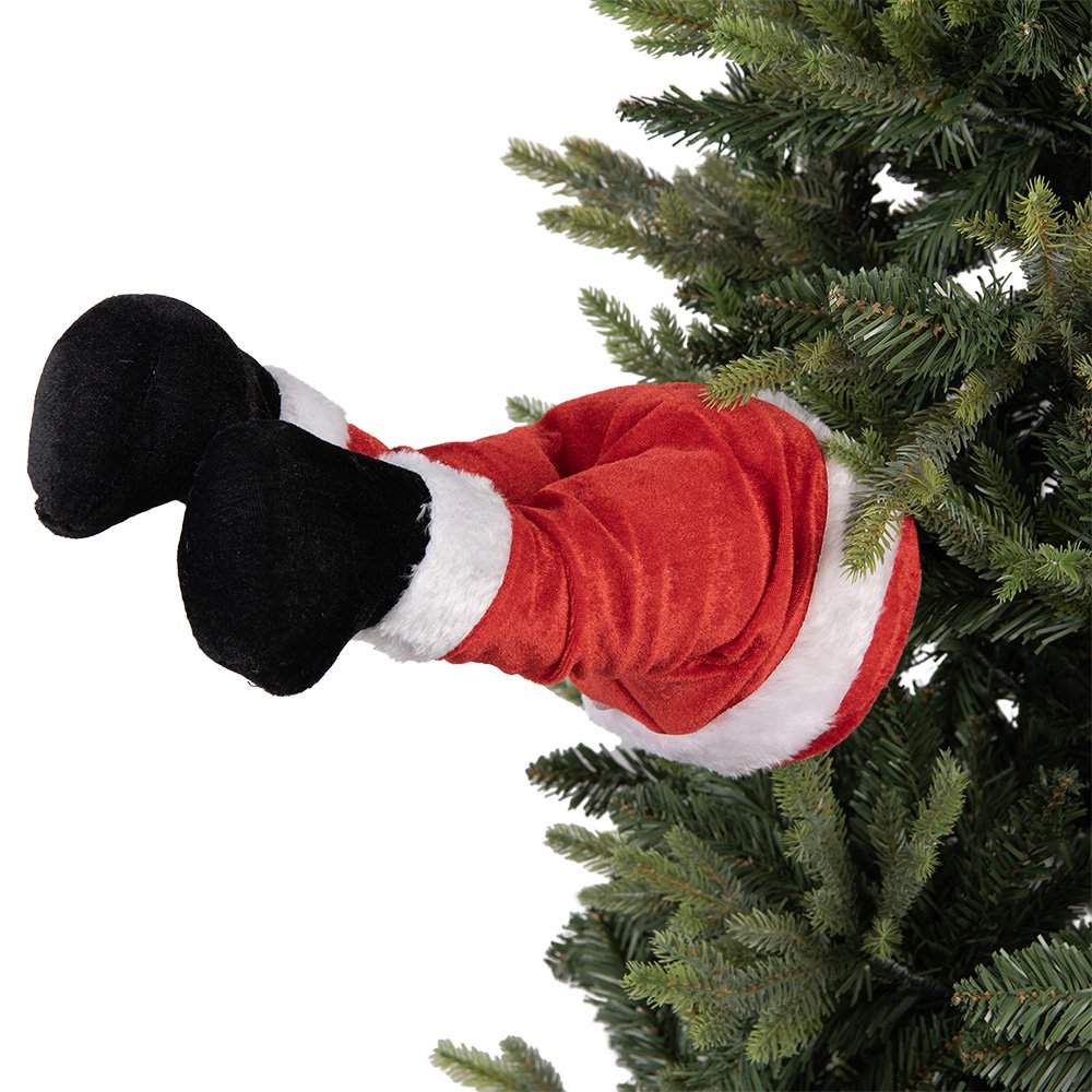 Kerstdecoratie Beeld Kerstman 17x13x35 cm / 3xAA Rood Kunststof