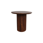 Bullnose mangohouten bijzettafel Ø50 cm