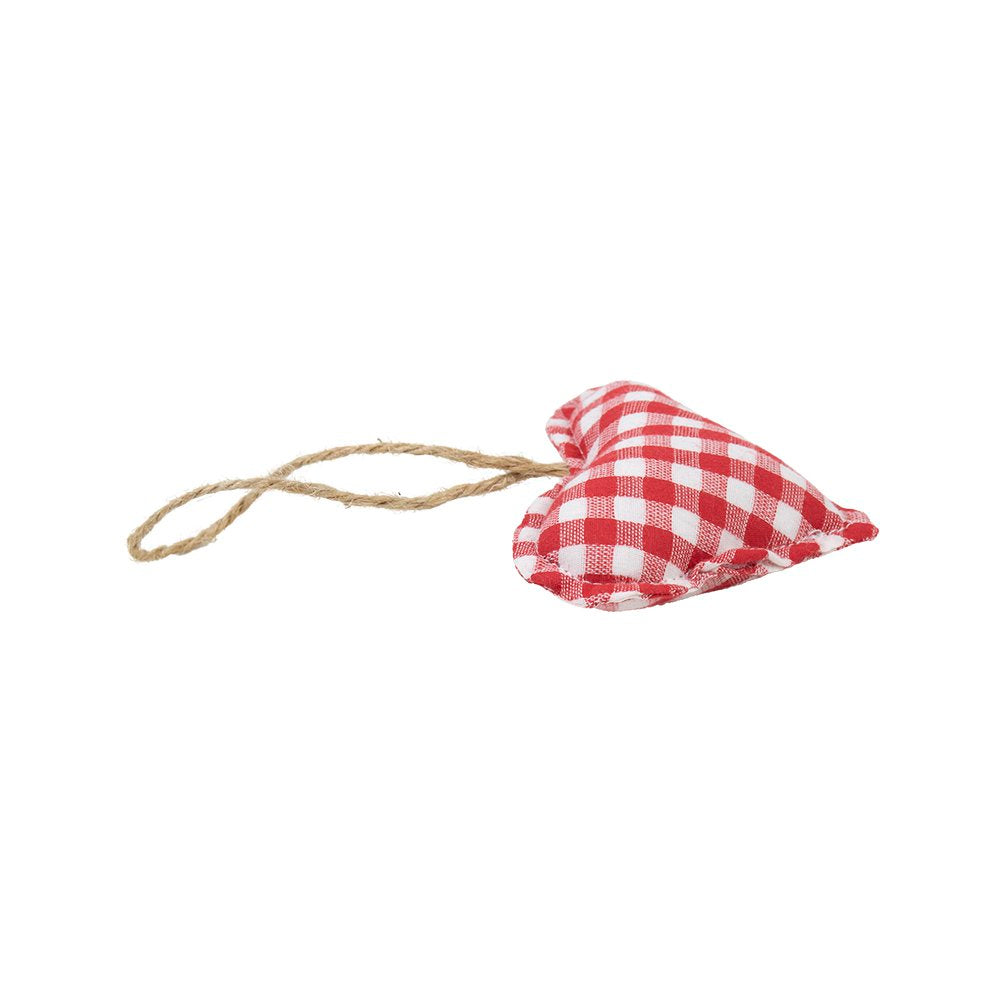 Hanger katoen hart rood 10cm
