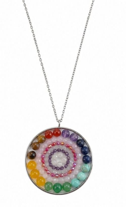 Mandala ketting regenboog kleuren