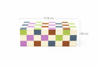 Geruite hars opbergdoos 7x5x3 Inch glanzend MDF-decor