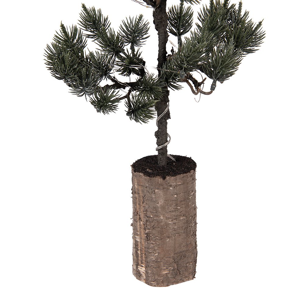 Mini Kunstkerstboom 28x28x80 cm / 3xAAA Groen Hout