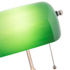 Bureaulamp Bankierslamp 27x17x41 cm Groen Metaal Tafellamp