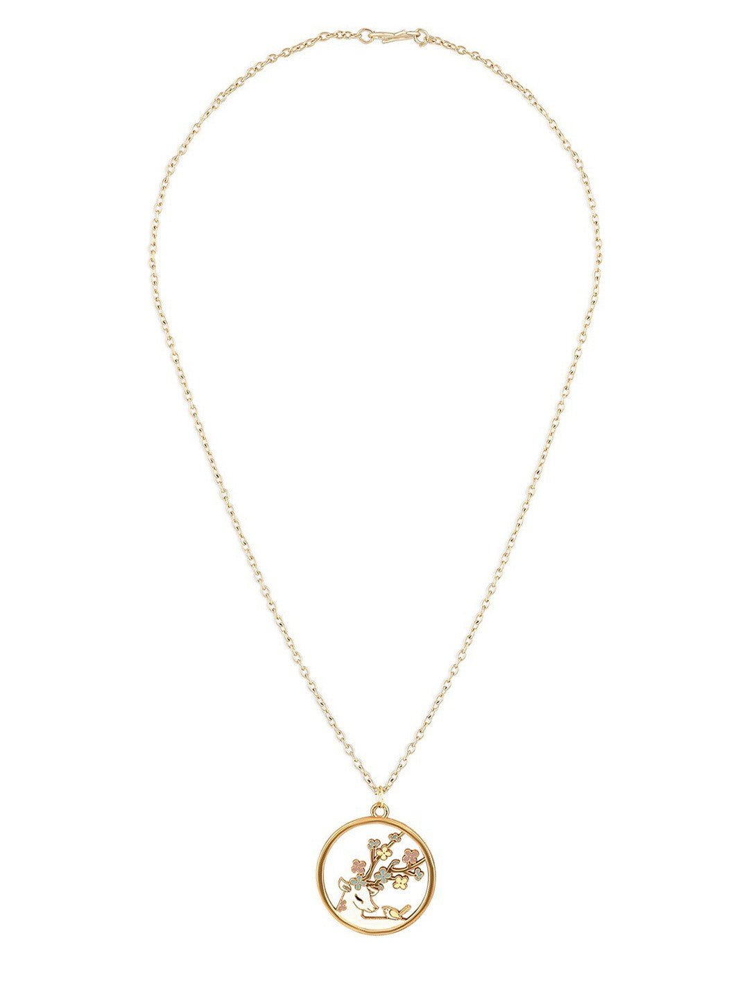 Vergulde geëmailleerde ketting – ketting – legering, geëmailleerde afwerking – 23 cm lengte
