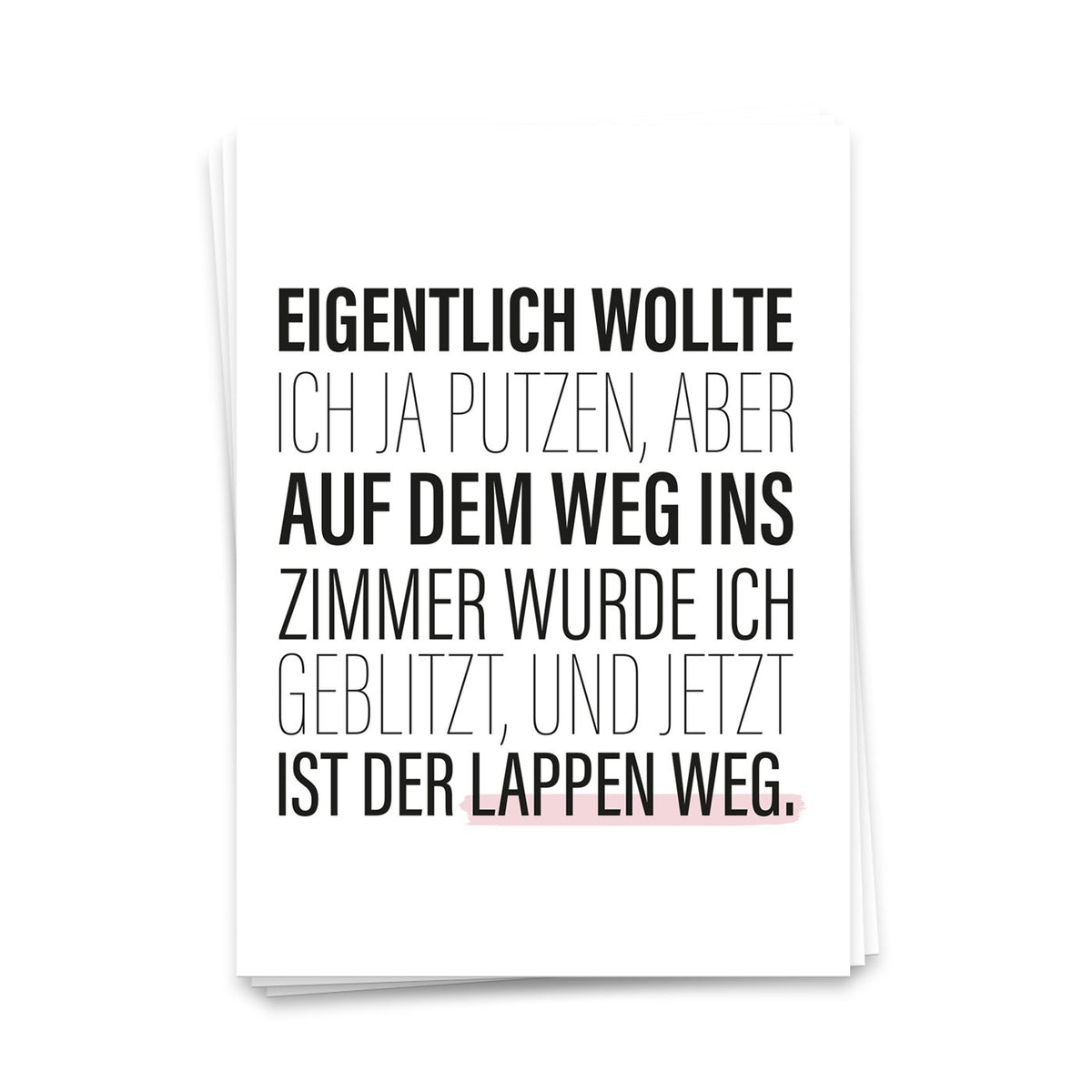 Eigenlijk wilde ik schoonmaken - ansichtkaart 10 set set