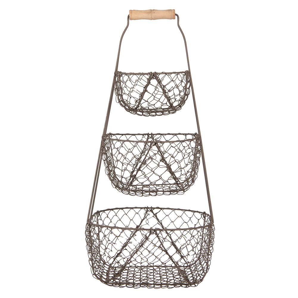 Opbergmand 30x22x50 cm Zwart Metaal