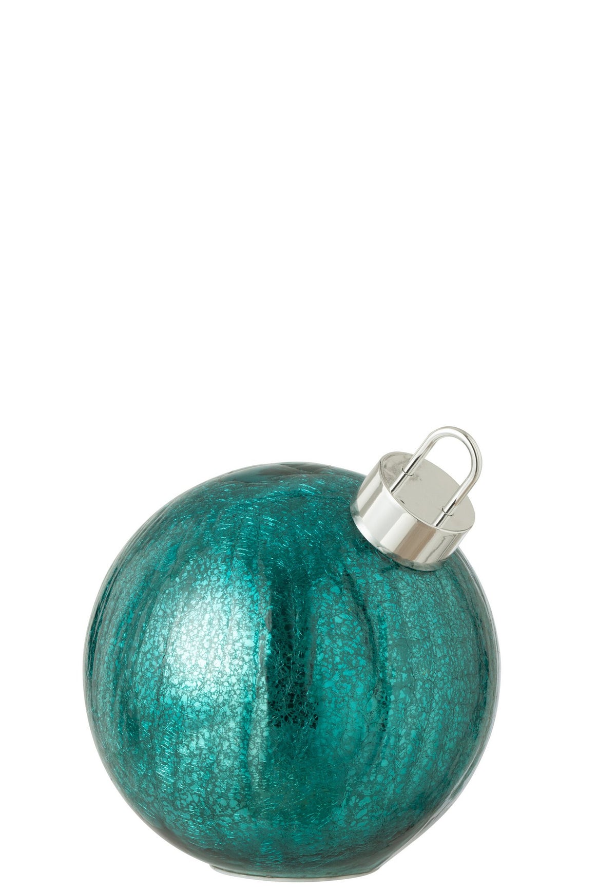 J-Line decoratie Bal - glas - turquoise - medium - LED