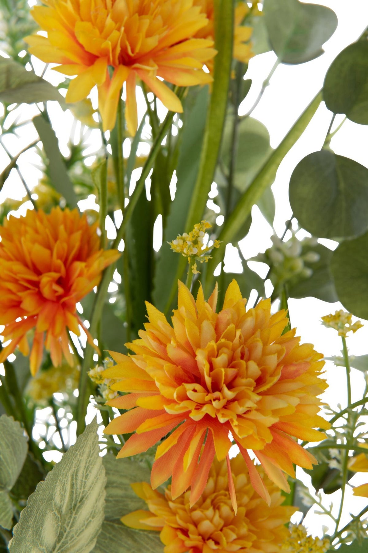 J-Line boeket Bloemen - kunststof - geel