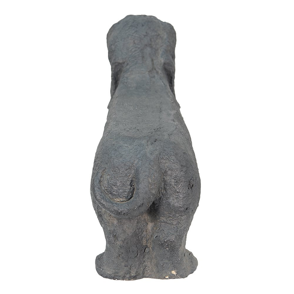 Beeld Hond 74x19x39 cm Grijs Magnesium (MGO)
