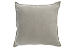 J-Line kussen Stonewashed - linnen - groen
