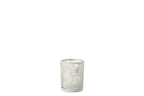 J-Line windlicht Bladeren - glas - wit - medium