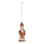Kersthanger Kerstman 5x5x15 cm Rood Glas