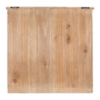 Wandkast 53x15x51 cm Wit Bruin Metaal Opbergkast