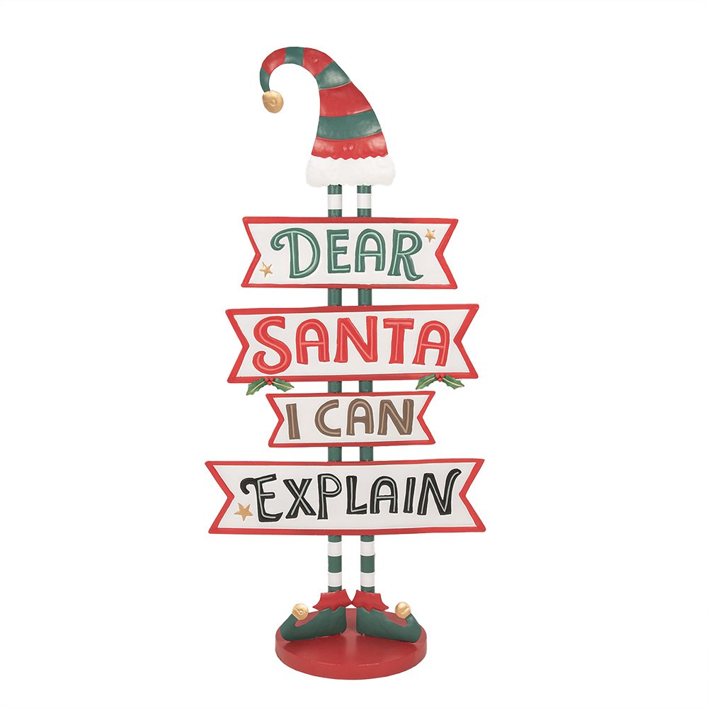 Kerstdecoratie ""Dear Santa"" 50x27x106 cm