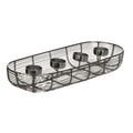 Kandelaar Hagony Zilver 41x14x6 cm