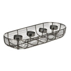 Kandelaar Hagony Zilver 41x14x6 cm
