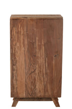 J-Line Kast Retro Gerecycleerd Hout/Glas Naturel