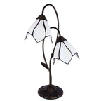 Tiffany Tafellamp 61 cm Wit Bruin Polyresin Tiffany Bureaulamp