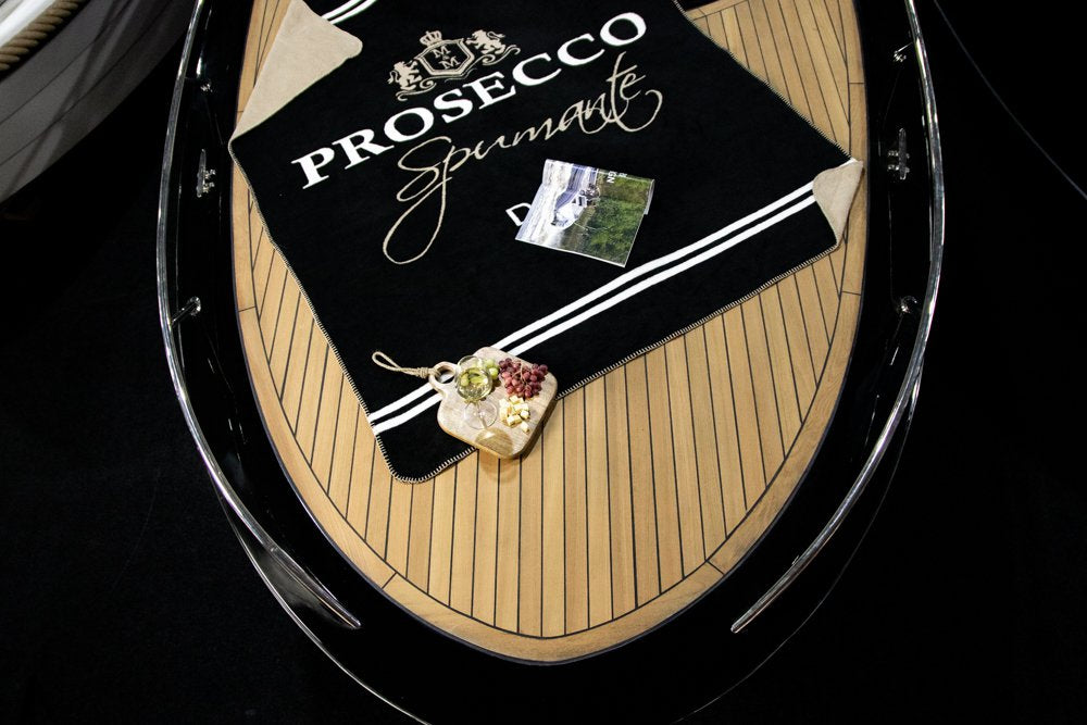 Plaid wijn prosecco zwart 150x200cm