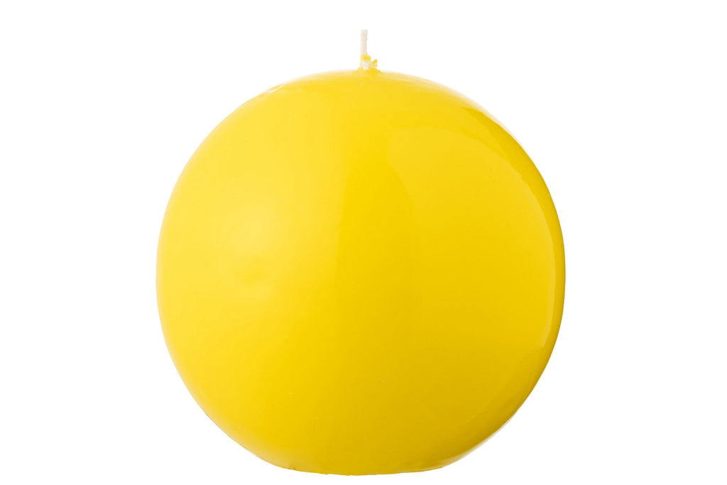 J-Line Kaars Bol Wax Fluo Geel - 50 Uur