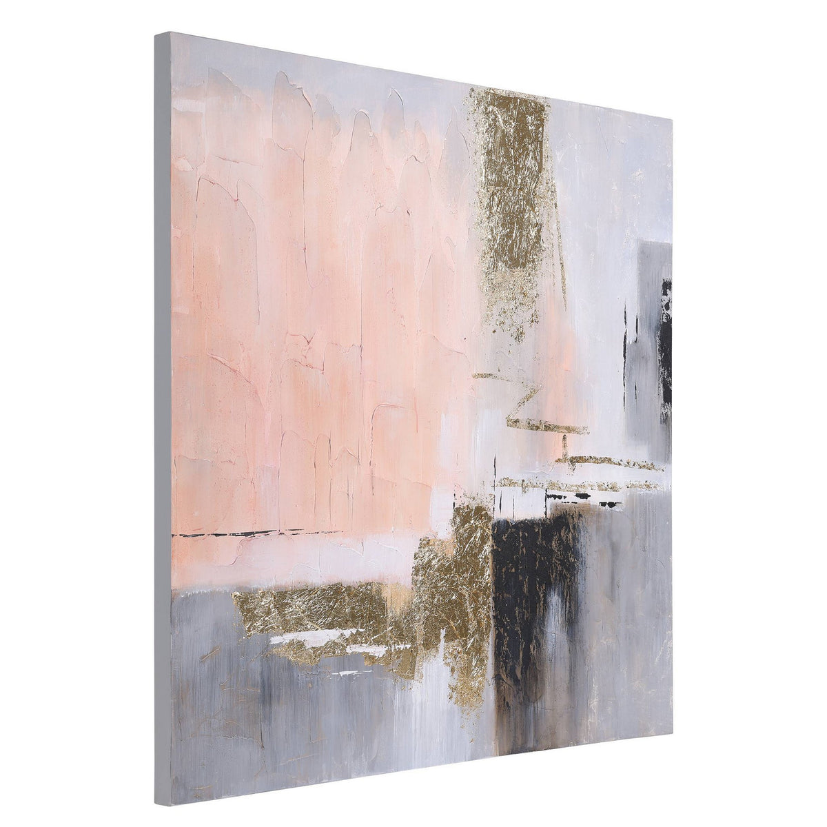Schilderij Alaminos Roze 100x100 cm