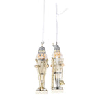 Kersthanger Set van 2 Notenkraker 10 cm Zilverkleurig Kunststof