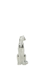 J-Line decoratie Luipaard Spiegel - hars - zilver - small