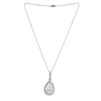 Sieradenset | Sterling zilveren hanger ketting CZ | Parel