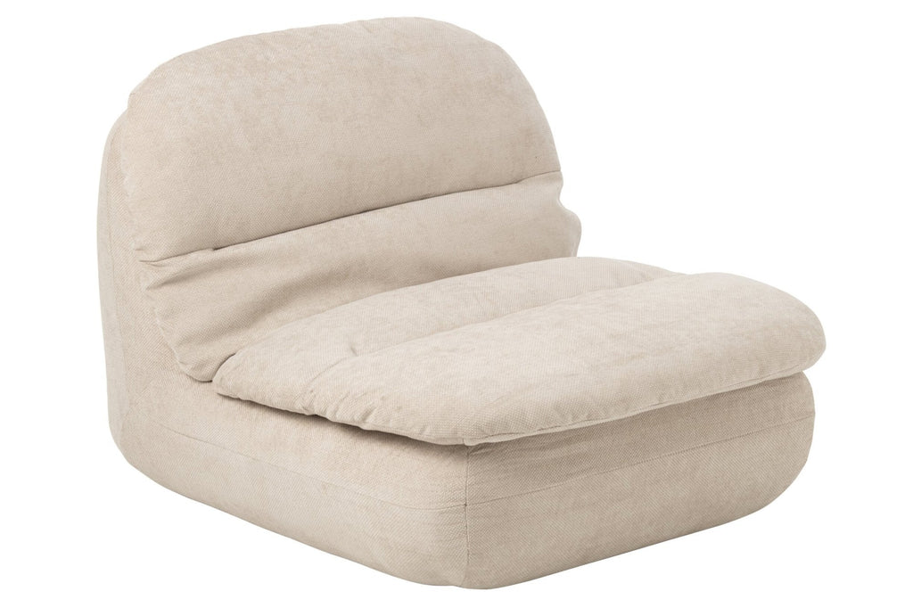 J-Line Gecomprimeerde chaise longue - schuim - ecru