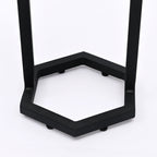 Marmeren bijzettafels Hexagon - Zwart ijzer - Set van twee