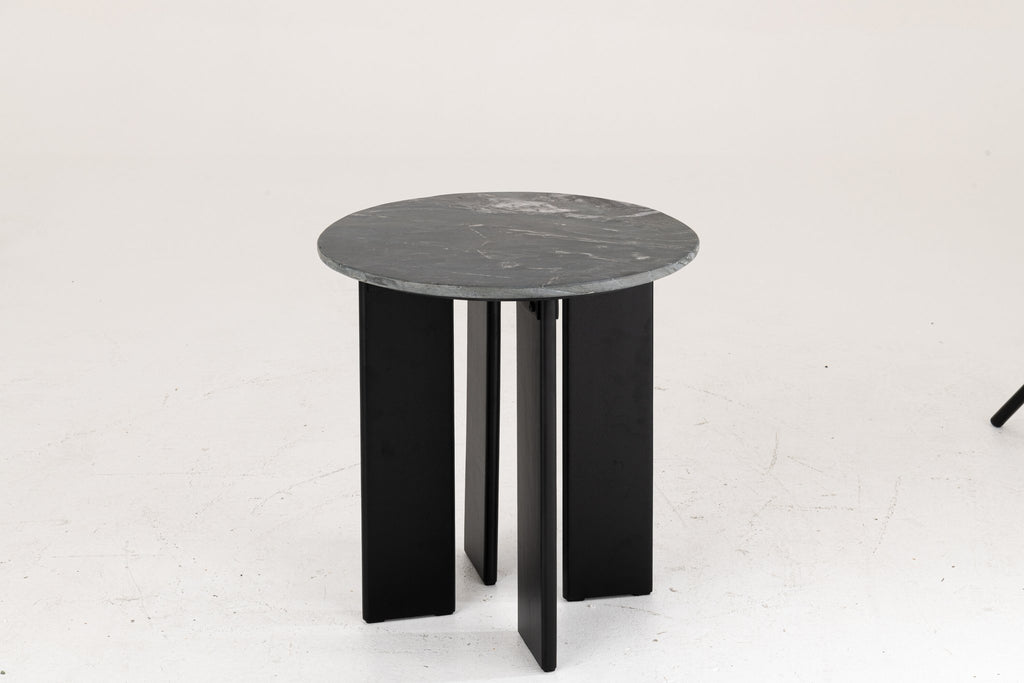 J-Line bijzettafel Mathilde Marmer - steen - zwart
