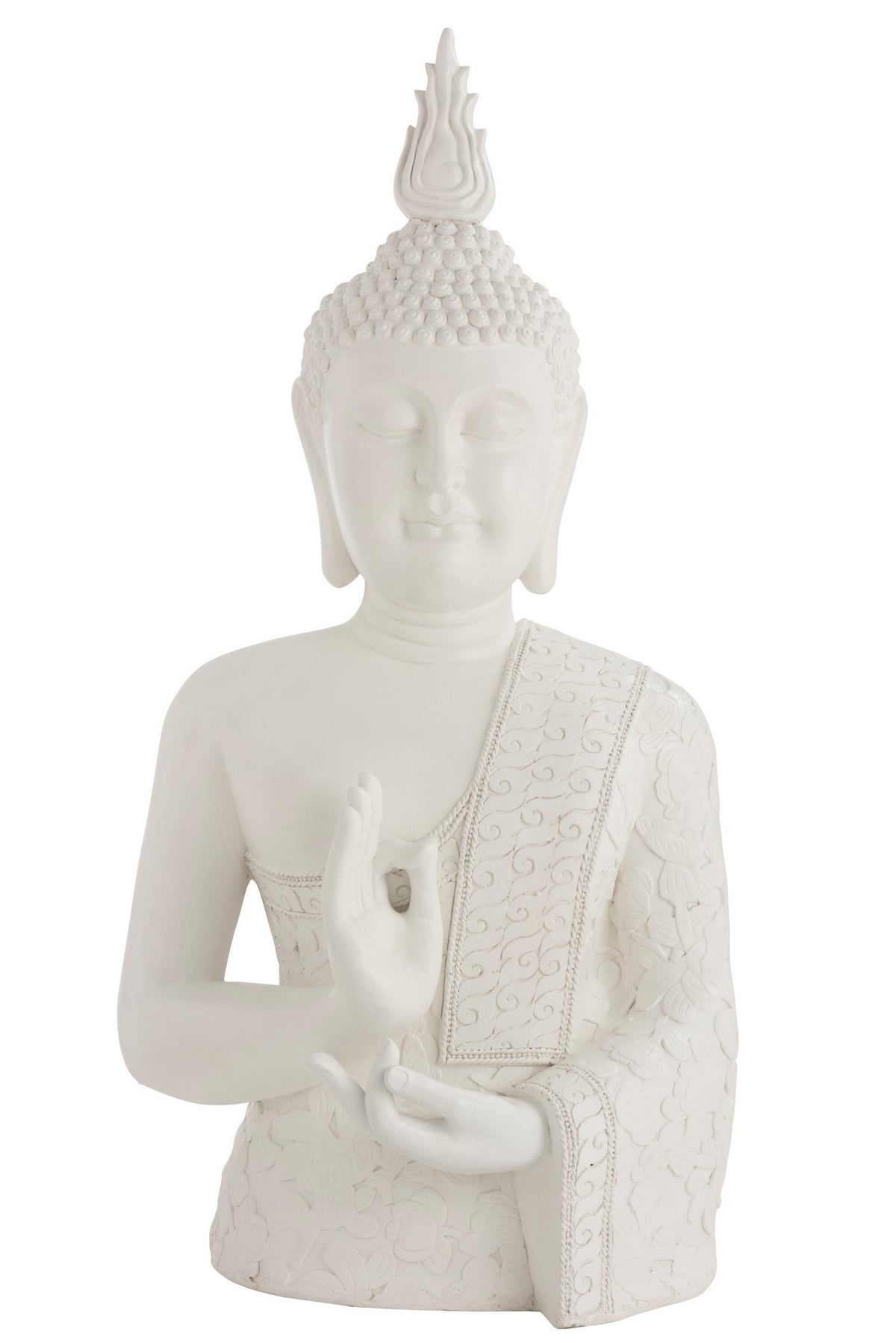 J-Line decoratie Boeddha Zen - polyresin - wit
