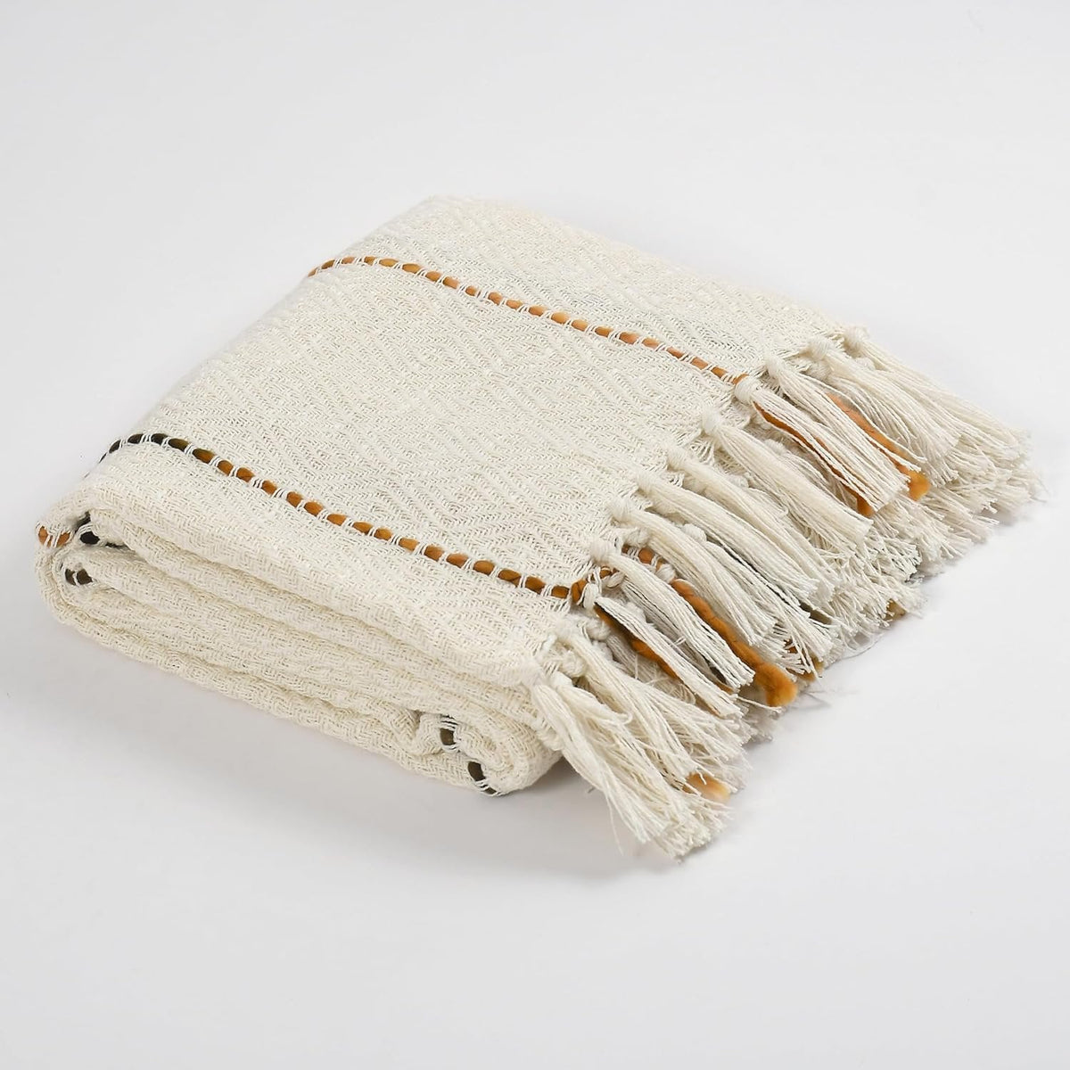 Geweven decorplaid – handgemaakte katoenen deken – winkelinrichting – 130x160 cm